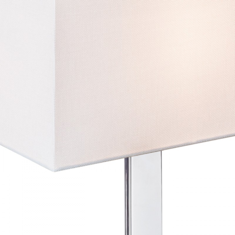 Lampe à poser PLAZA M table blanc chrome 230V LED E27 15W