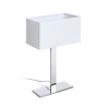 Lampe à poser PLAZA M table blanc chrome 230V LED E27 15W