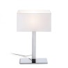 Lampe à poser PLAZA M table blanc chrome 230V LED E27 15W