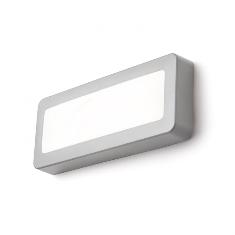 Applique LED murale RENO SQ DR montage en surface gris 230V LED 5W IP65 3000K