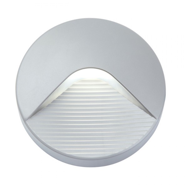 Applique LED murale RENO R gris 230V LED 2W IP65 3000K