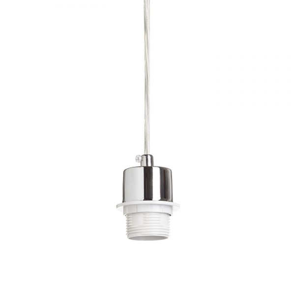 Suspension MORE 60 base de plafond suspendue chrome 230V LED E27 3x15W