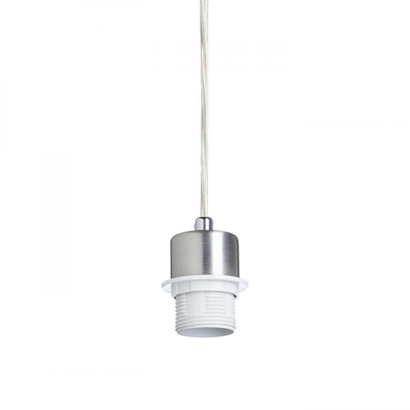 Suspension MORE 60 base de plafond suspendue nickel mat 230V LED E27 3x15W