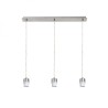 Suspension MORE 60 base de plafond suspendue nickel mat 230V LED E27 3x15W