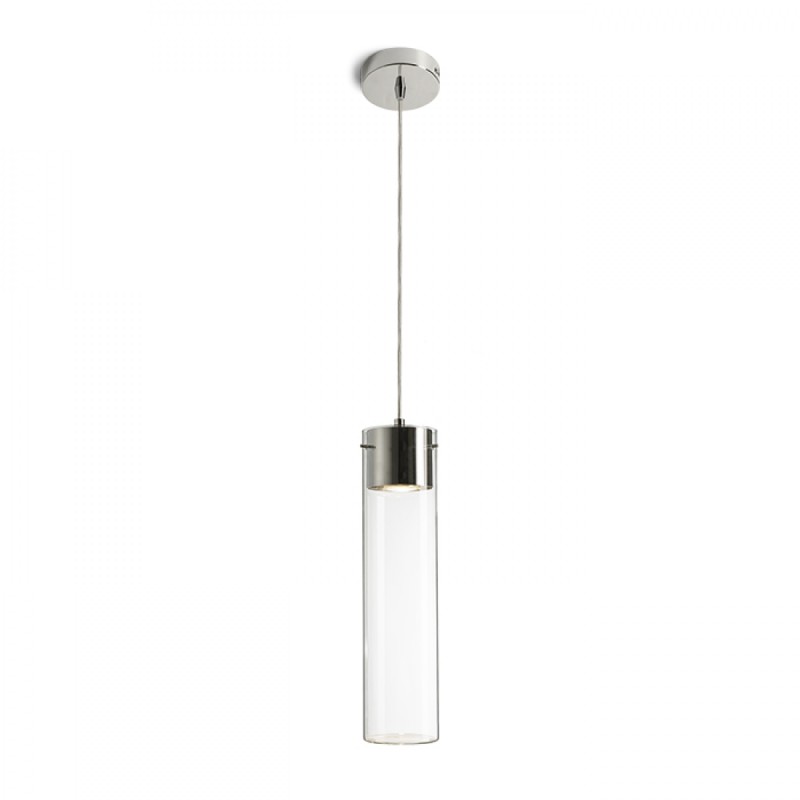 Suspension GARNISH verre clair/chrome 230V GU10 9W