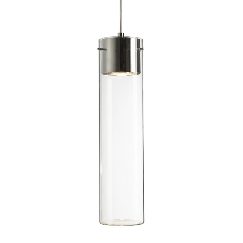 Suspension GARNISH verre clair/chrome 230V GU10 9W