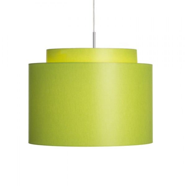 Abat-jour DOUBLE 40/30 Chintz citron vert/PVC blanc max. 23W