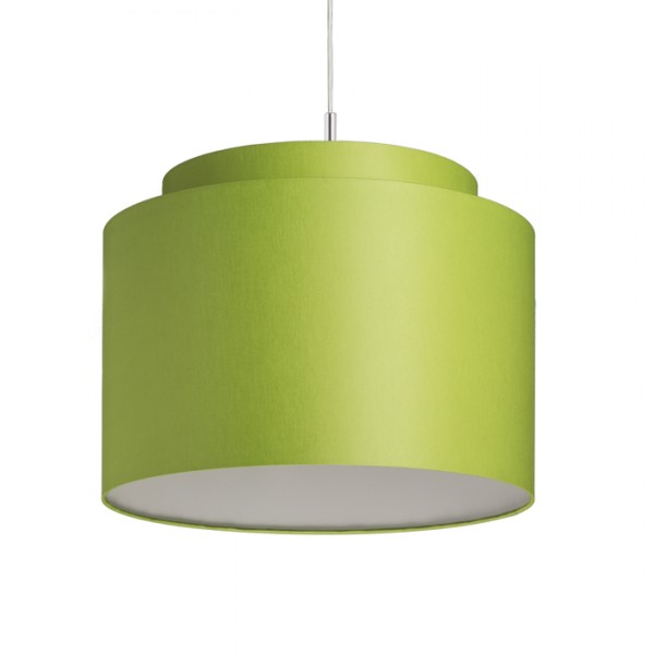 Abat-jour DOUBLE 40/30 Chintz citron vert/PVC blanc max. 23W