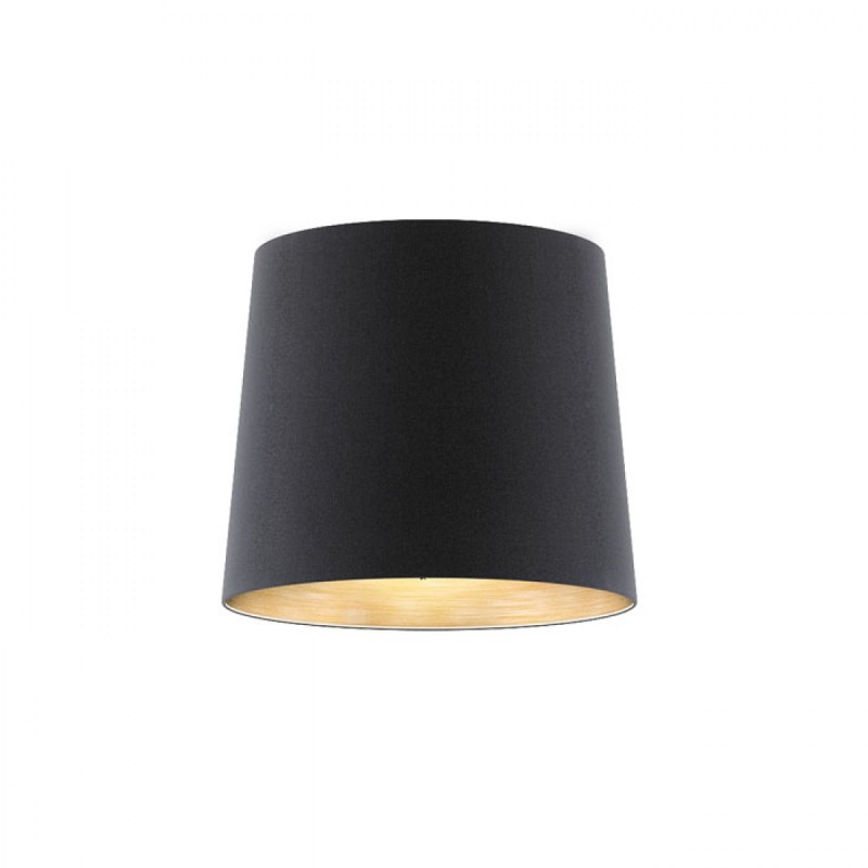 Abat-jour CONNY 35/30 pour lampadaire Polycoton noir/feuille de cuivre max. 23W