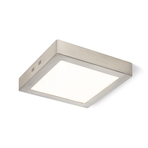 Lampe LED montage SLENDER SQ 22 montage en surface nickel mat 230V LED 18W 3000K