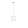 Suspension LUCIA 15x15 verre satiné/chrome 230V LED G9 5W