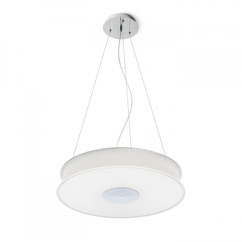 Suspension ASTERI verre satiné/chrome 230V 2GX13 40W