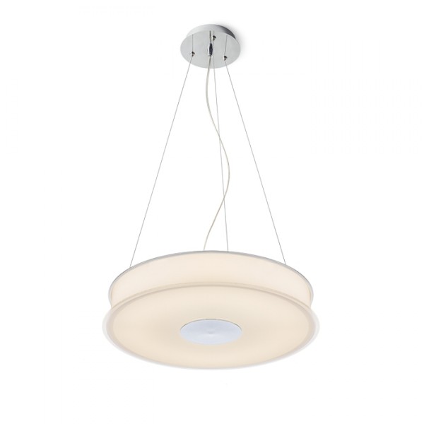 Suspension ASTERI verre satiné/chrome 230V 2GX13 40W