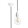 Suspension FABIO noir porcelaine 230V LED E27 15W