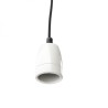 Suspension FABIO noir porcelaine 230V LED E27 15W