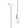 Suspension FABIO noir/blanc porcelaine 230V LED E27 15W