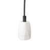 Suspension FABIO noir/blanc porcelaine 230V LED E27 15W