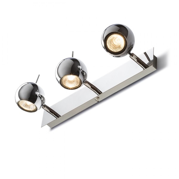 Applique avec trois GLOSSY III chrome 230V LED GU10 3x8W