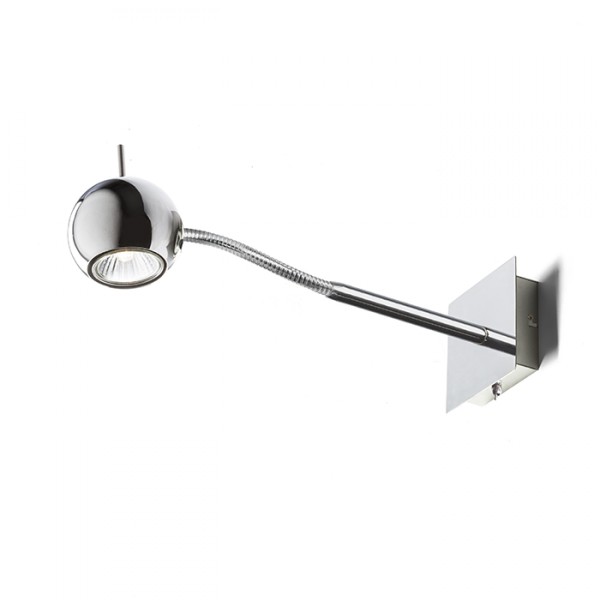 Applique avec réflecteur GLOSSY à col de cygne chrome 230V LED GU10 8W