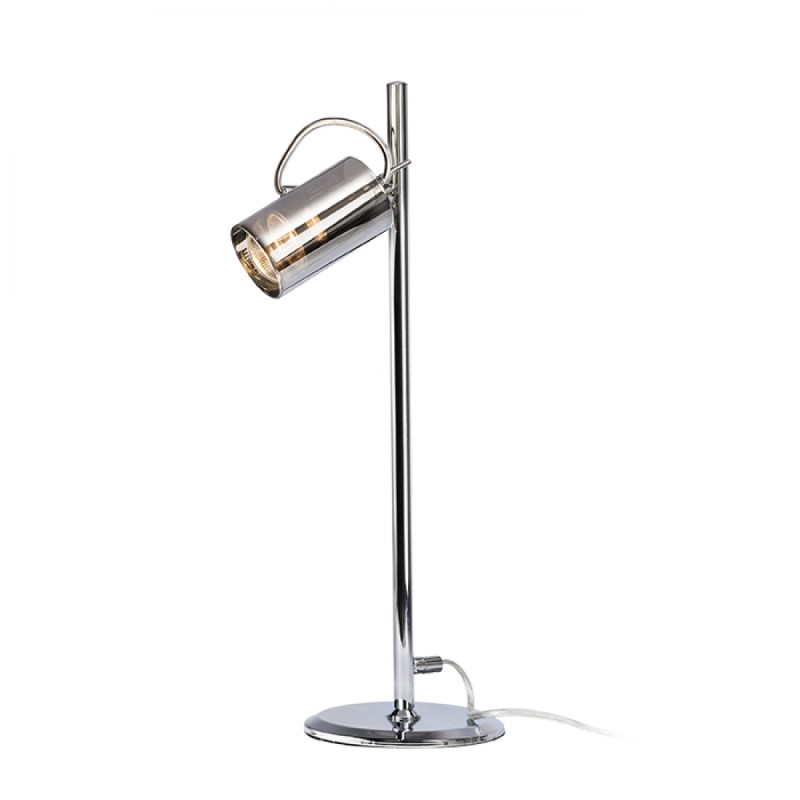 Lampe de table BUGSY table verre teinté chromé 230V GU10 50W