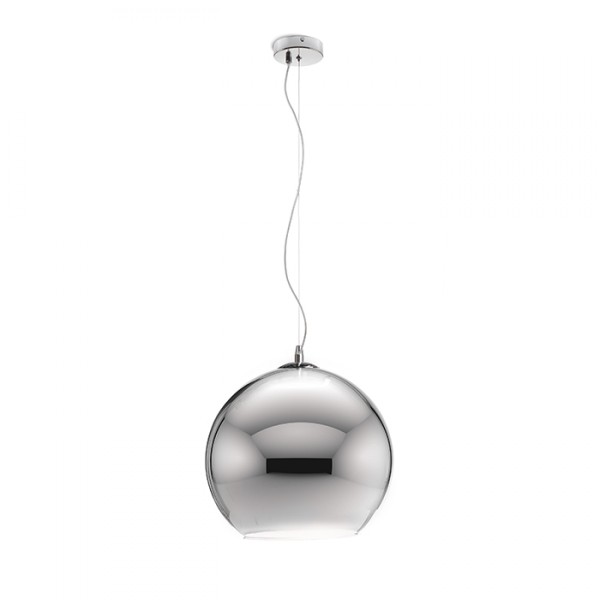 Suspension BEAU MONDE 30 verre teinté chromé 230V LED E27 15W