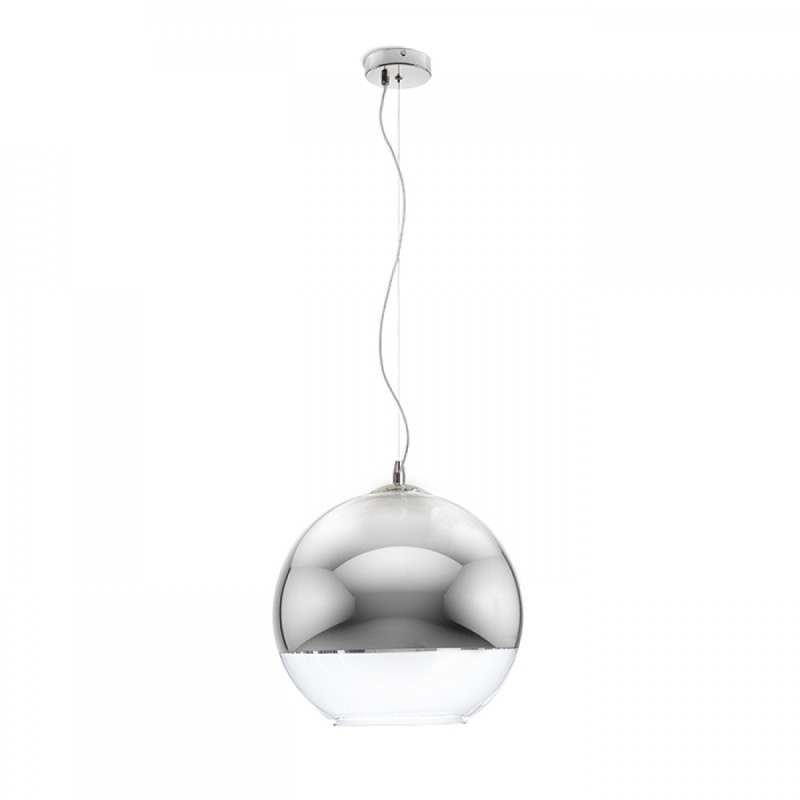 Suspension BEAU MONDE 35 verre teinté chromé/verre clair 230V LED E27 15W