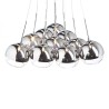 Suspension ASTRAL verre teinté chromé/verre clair 230V/12V G4 10x20W