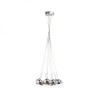 Suspension ASTRAL verre teinté chromé/verre clair 230V/12V G4 10x20W