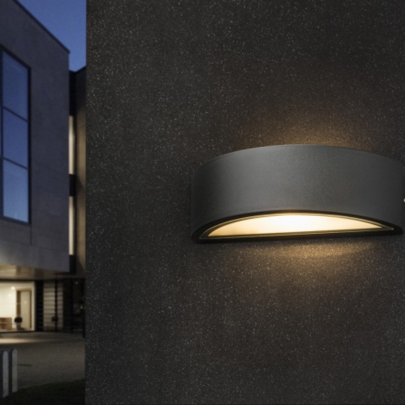 Applique murale d'extérieur LESA noir 230V LED E27 15W IP54