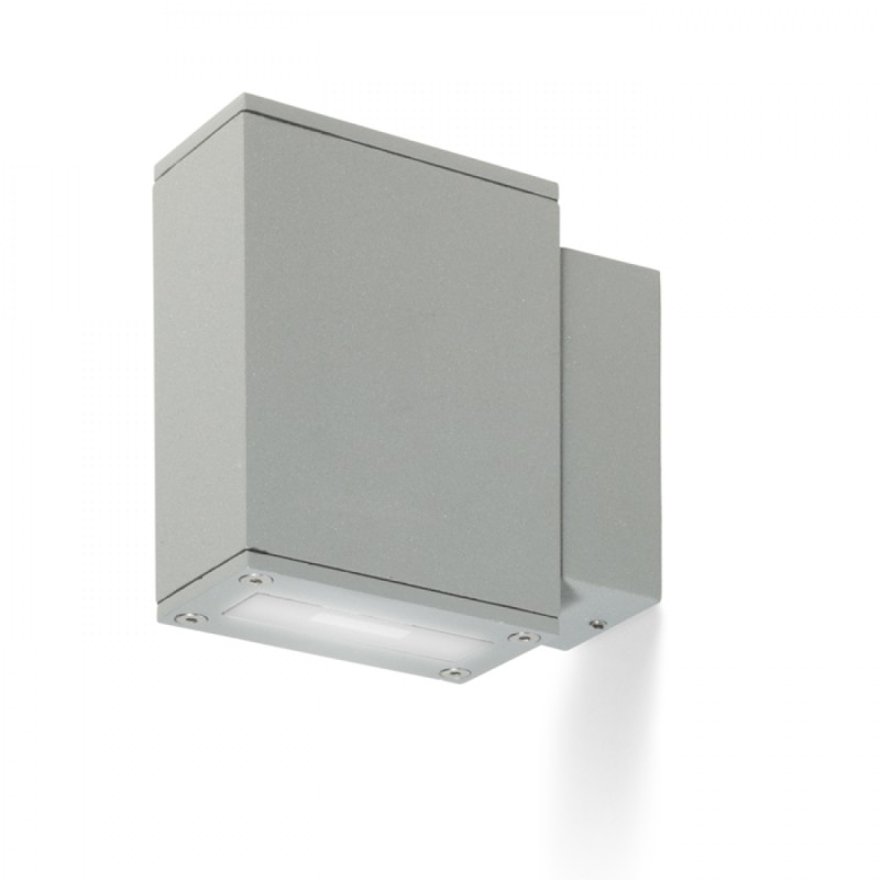 Luminaire mural extérieur DIXIE 4x12 gris argent 230V/700mA LED 2x3W 48° IP54 3000K