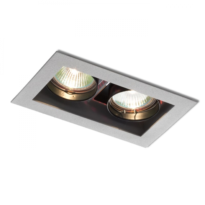 Luminaire MONE II pivotant gris argent 12V GU5,3 2x50W