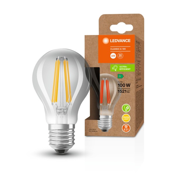 OSRAM ULTRA ECONOMY 210lm/W Classic A clair 230V E27 LED EQ100 3000K