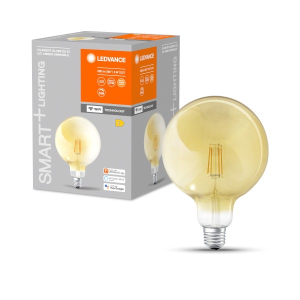 Ampoule LED OSRAM SMART+ Globe 125 WiFi Vintage ambre 230V E27 LED EQ53 2400K