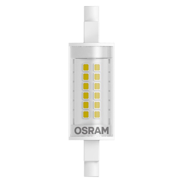 Ampoule LED OSRAM SLIM LINE 78mm clair 230V R7S LED EQ60 300° 2700K