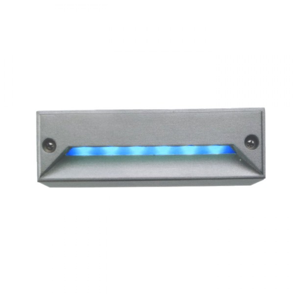 minI LED RC encastrable gris argent/bleu 230V LED 0.8W IP54