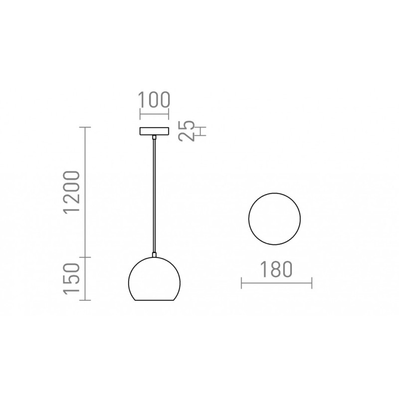 Luminaire suspendu AGNETA blanc 230V LED E27 11W