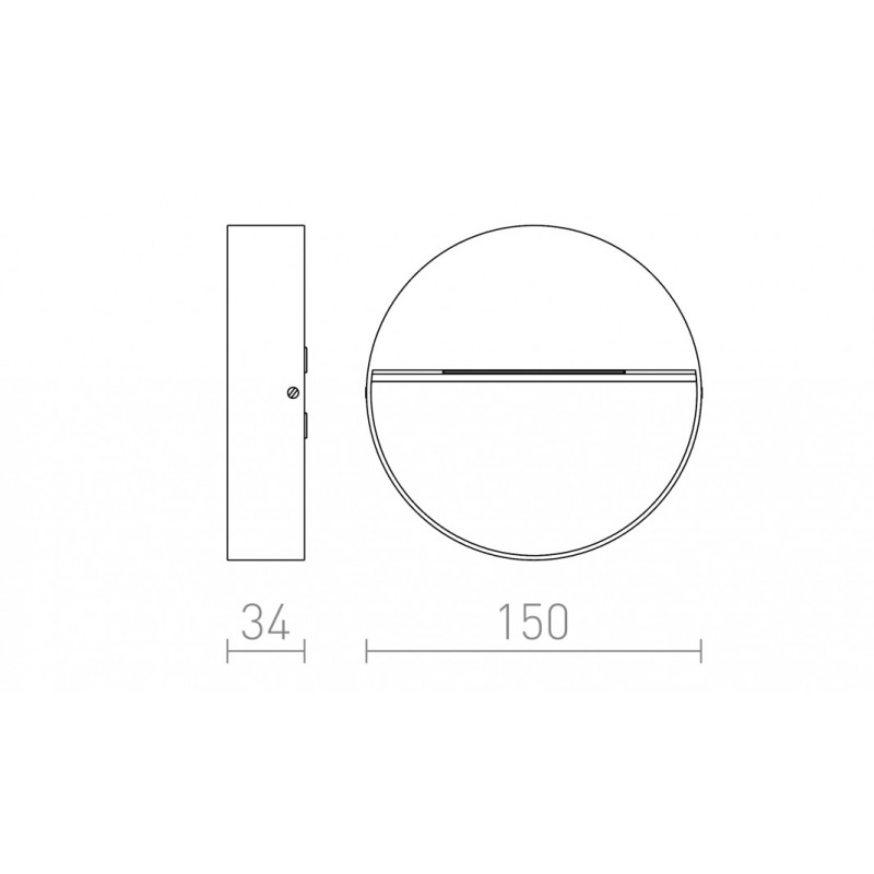 Applique LED murale AQILA R blanc 230V LED 6W IP54 3000K