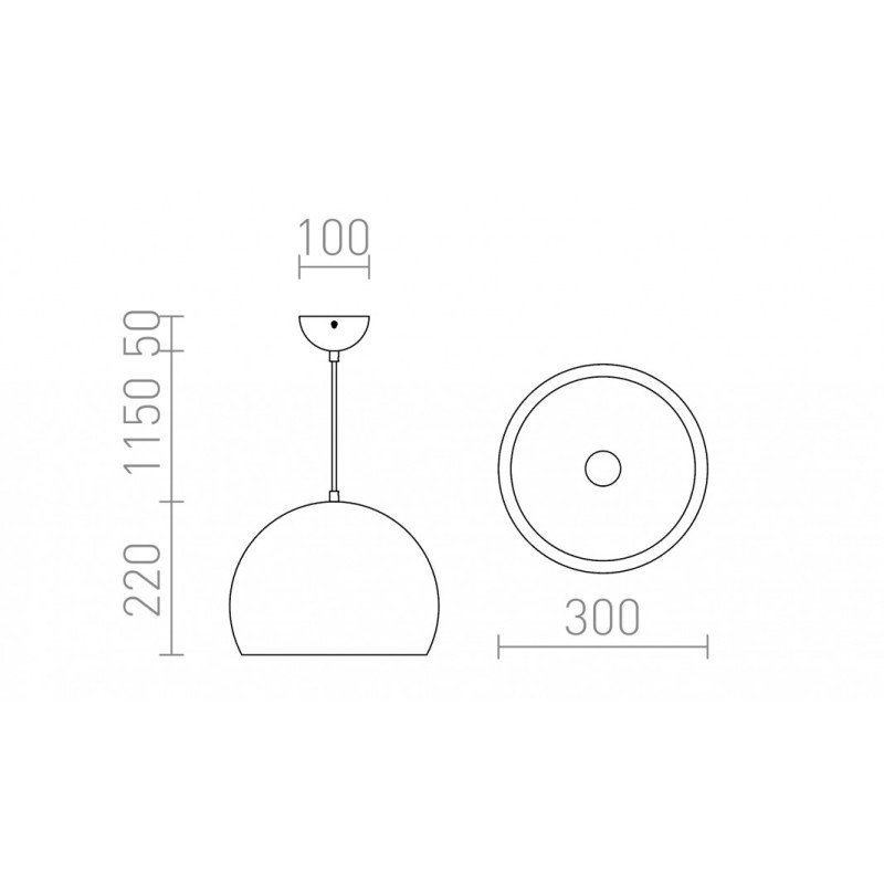 Suspension ASTON 30 chrome 230V LED E27 15W