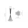 Suspension ASTRAL verre teinté chromé/verre clair 230V/12V G4 10x20W