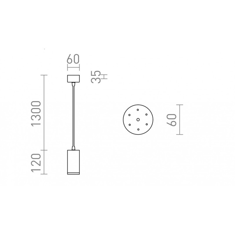 Spot suspendu BELENOS blanc 230V LED GU10 9W