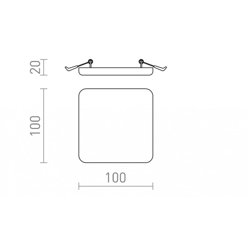 Luminaire BELI SQ 10 encastrable acrylique dépoli 230V LED 6W IP65 3000K