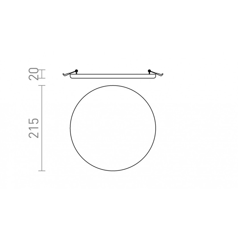 Luminaire BELI R 21 encastrable acrylique dépoli 230V LED 24W IP65 3000K