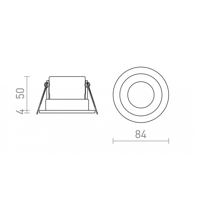 Luminaire BELLA LED encastrable blanc 230V LED 11W 40° IP65 3000K