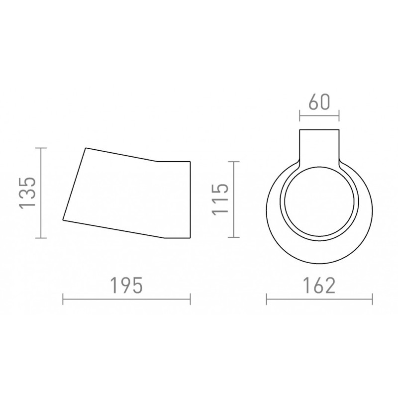 Applique murale BENITA plâtre 230V LED E14 7W