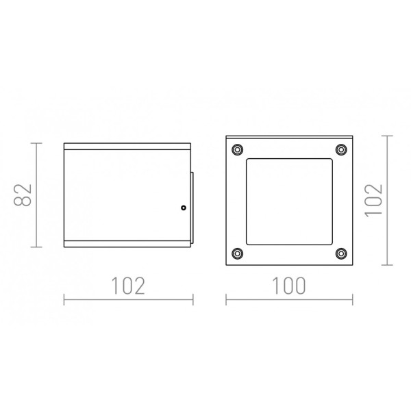 Applique BIBI murale aluminium 230V GX53 7W