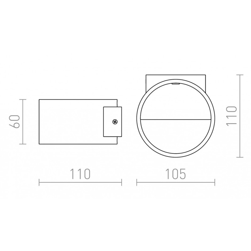 Applique LED murale BIARITZ blanc 230V LED 5W 3000K