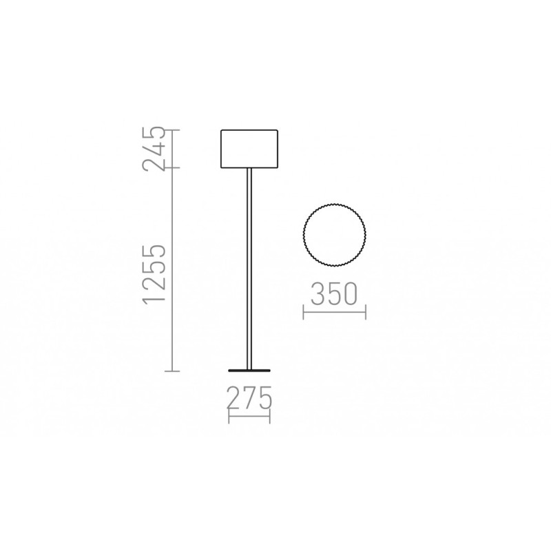 Lampadaire BOSANNA 150 gris anthracite PE satiné 230V LED E27 15W IP65