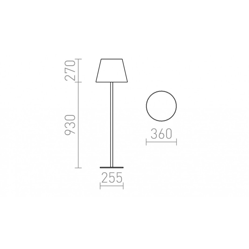 Lampadaire BOSANOVA 120 gris anthracite PE satiné 230V LED E27 15W IP65