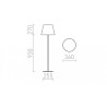 Lampadaire BOSANOVA 120 gris anthracite PE satiné 230V LED E27 15W IP65