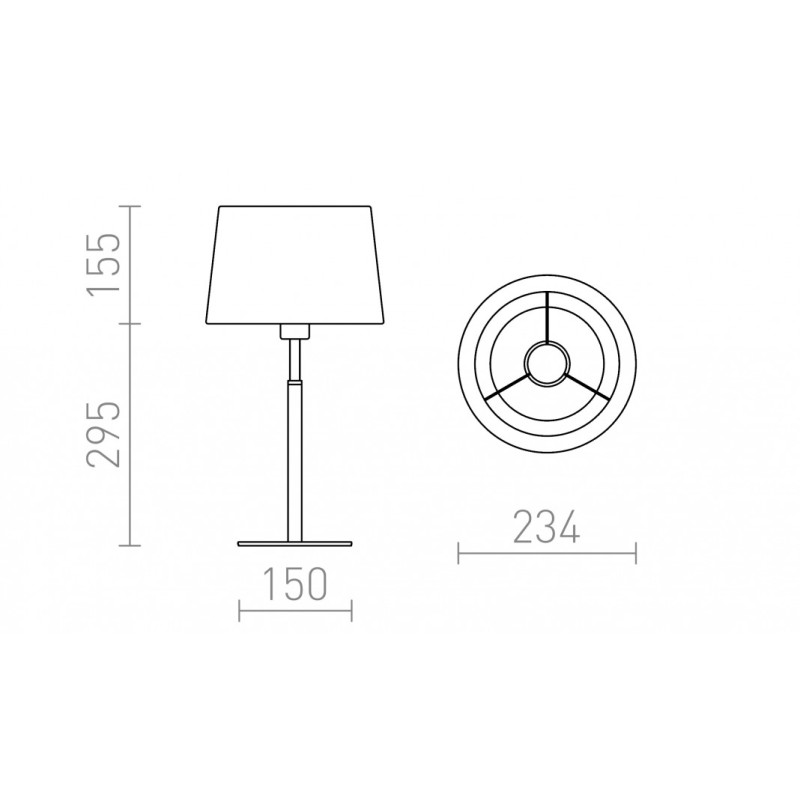 Lampe à poser BROADWAY table blanc chrome 230V LED E27 15W